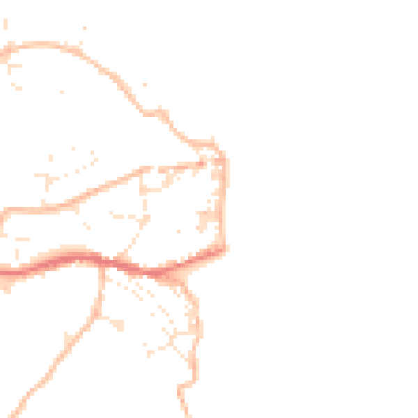 Daytime road noise heatmap for EX39 1PW