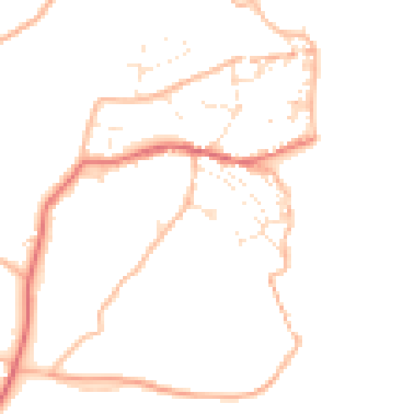 Daytime road noise heatmap for EX39 1PY