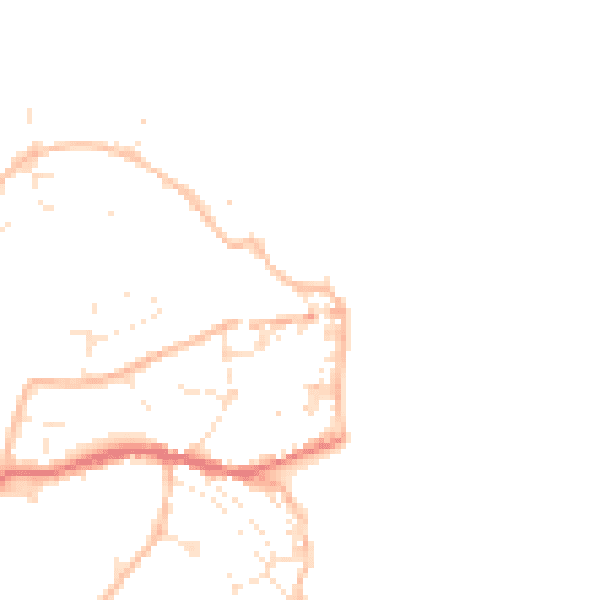 Daytime road noise heatmap for EX39 1RL
