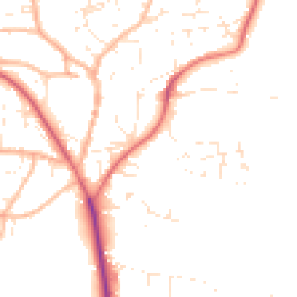 Daytime road noise heatmap for EX39 1SU