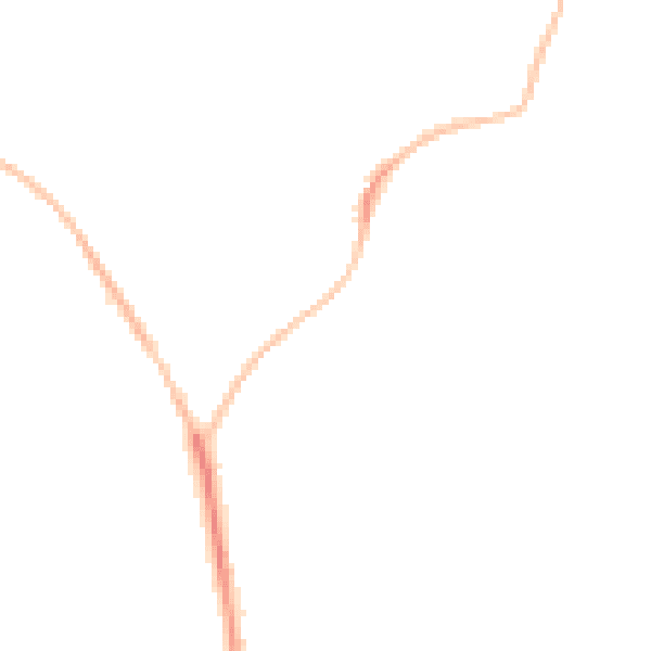 Night-time road noise heatmap for EX39 1SU