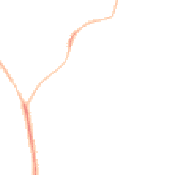 Night-time road noise heatmap for EX39 1UT