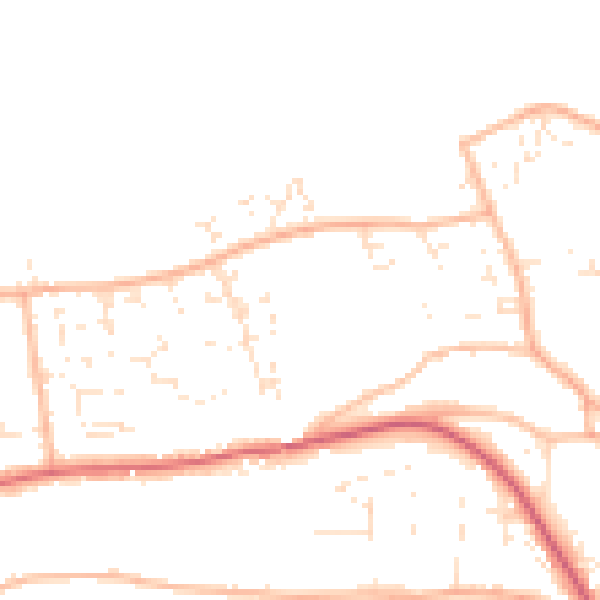 Daytime road noise heatmap for EX39 1WF
