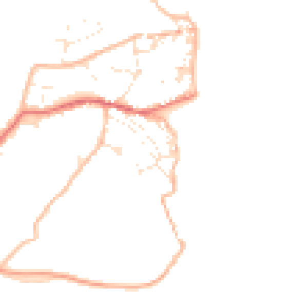 Daytime road noise heatmap for EX39 1WH