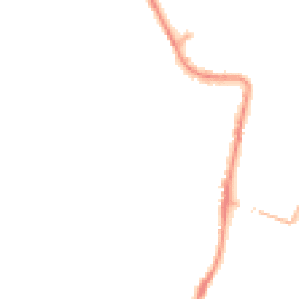 Night-time road noise heatmap for EX39 2DG