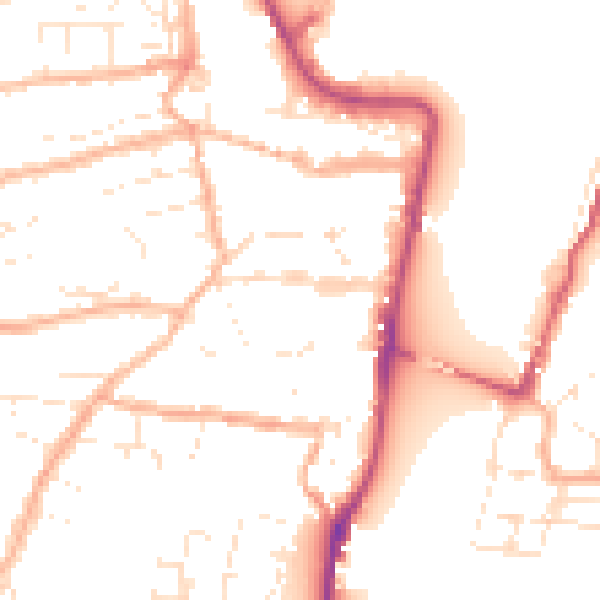 Daytime road noise heatmap for EX39 2EA