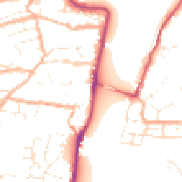 Daytime road noise heatmap for EX39 2HR