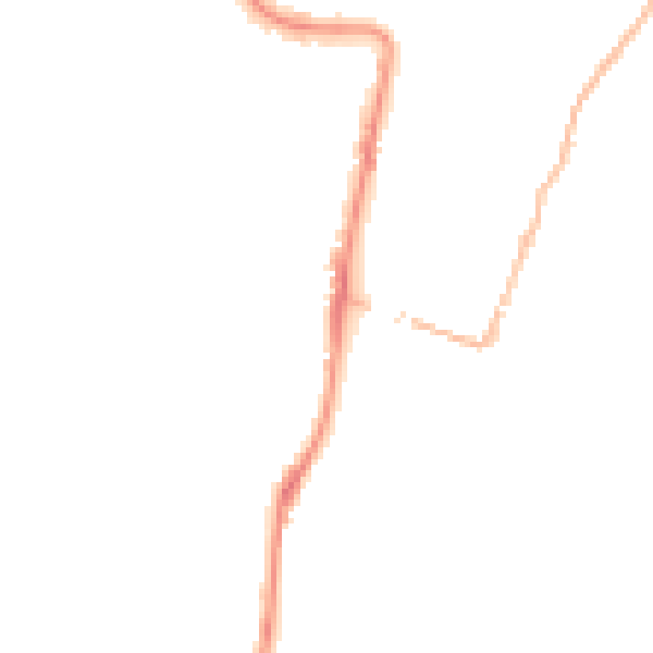 Night-time road noise heatmap for EX39 2HR