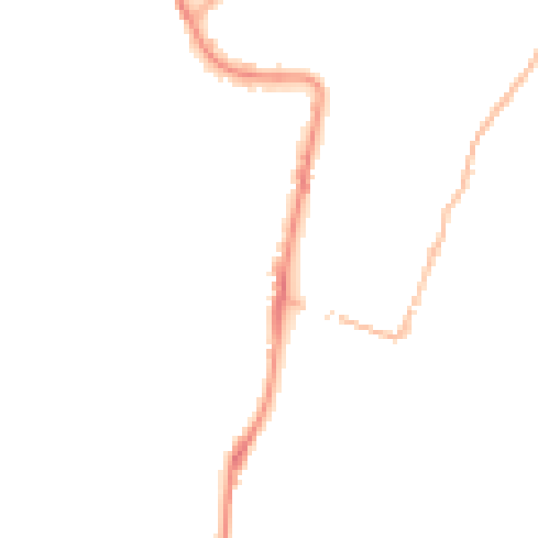 Night-time road noise heatmap for EX39 2JD