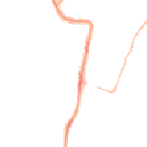 Night-time road noise heatmap for EX39 2JZ