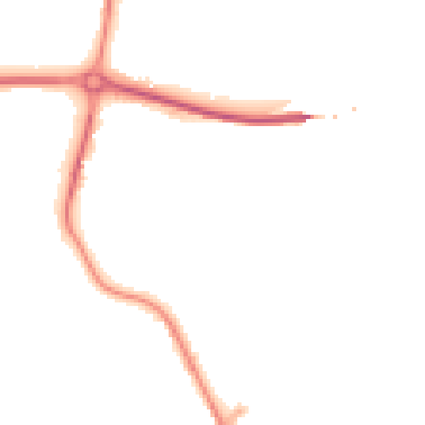 Night-time road noise heatmap for EX39 2LX
