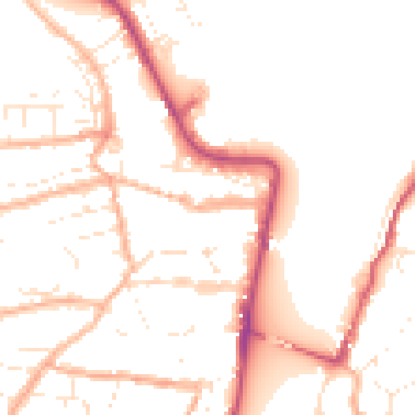Daytime road noise heatmap for EX39 2QE
