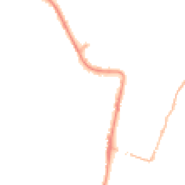 Night-time road noise heatmap for EX39 2QE