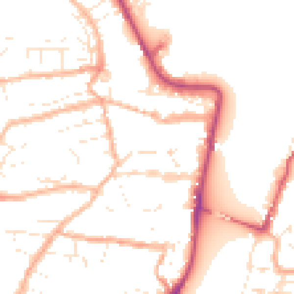Daytime road noise heatmap for EX39 2RS
