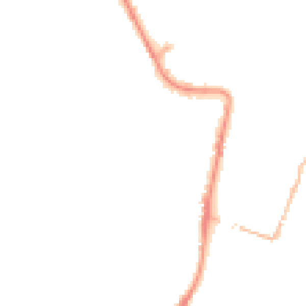 Night-time road noise heatmap for EX39 2RS
