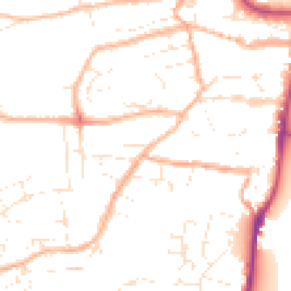Daytime road noise heatmap for EX39 3BL