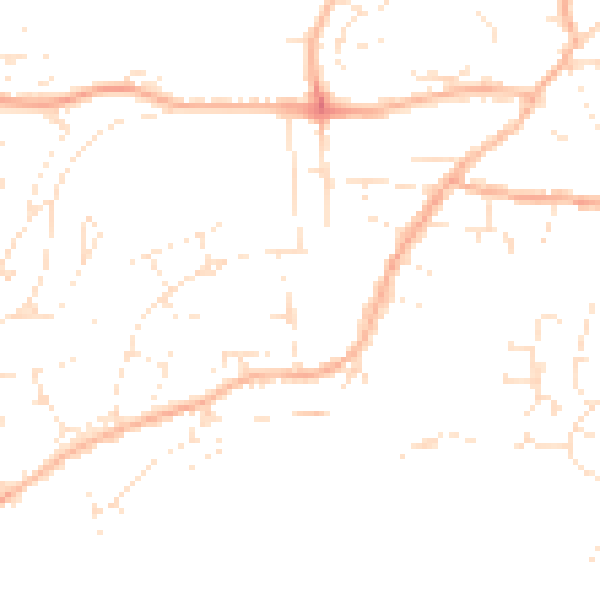 Daytime road noise heatmap for EX39 3DY
