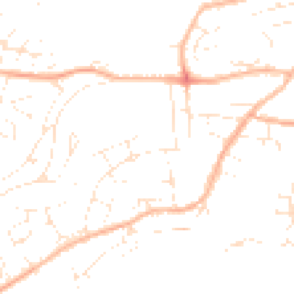 Daytime road noise heatmap for EX39 3EB