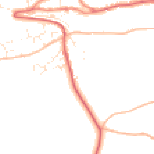 Daytime road noise heatmap for EX39 3FD