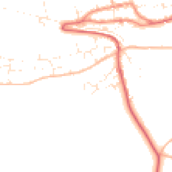 Daytime road noise heatmap for EX39 3FL