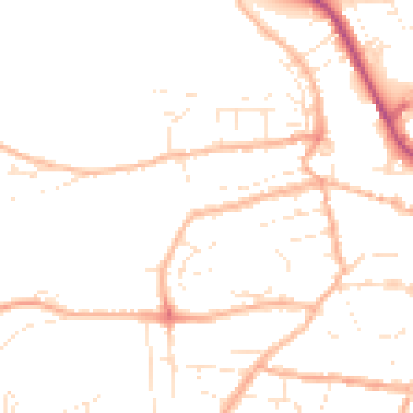 Daytime road noise heatmap for EX39 3JW