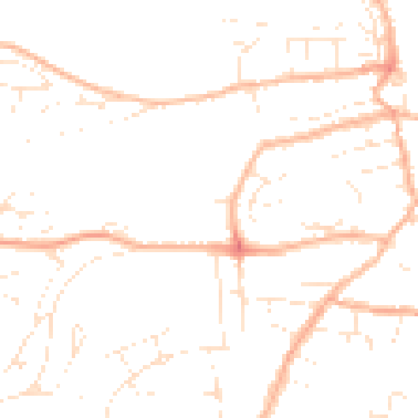 Daytime road noise heatmap for EX39 3JY
