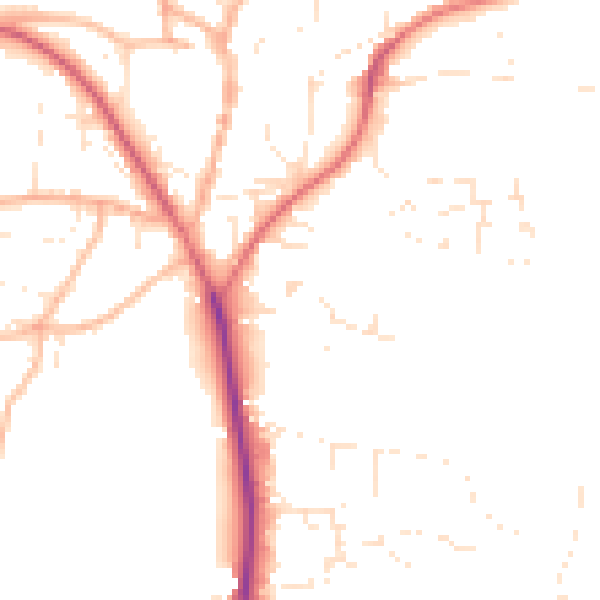 Daytime road noise heatmap for EX39 3QH