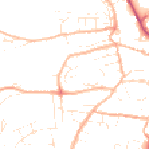Daytime road noise heatmap for EX39 3TP