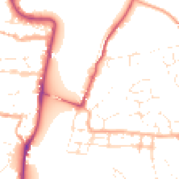 Daytime road noise heatmap for EX39 4AE