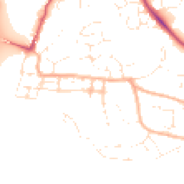 Daytime road noise heatmap for EX39 4BL