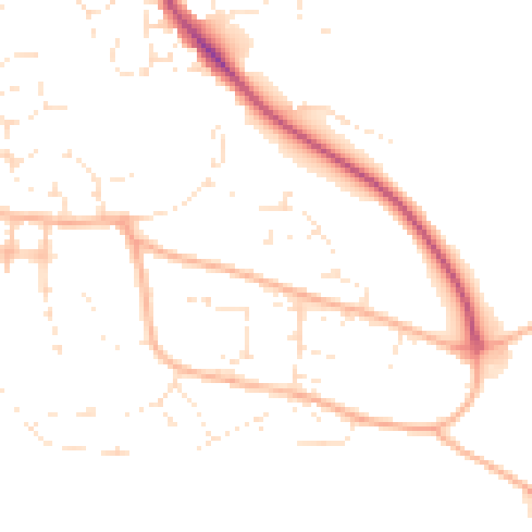 Daytime road noise heatmap for EX39 4DL