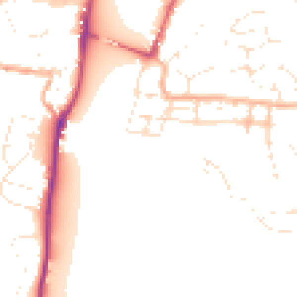 Daytime road noise heatmap for EX39 4EA
