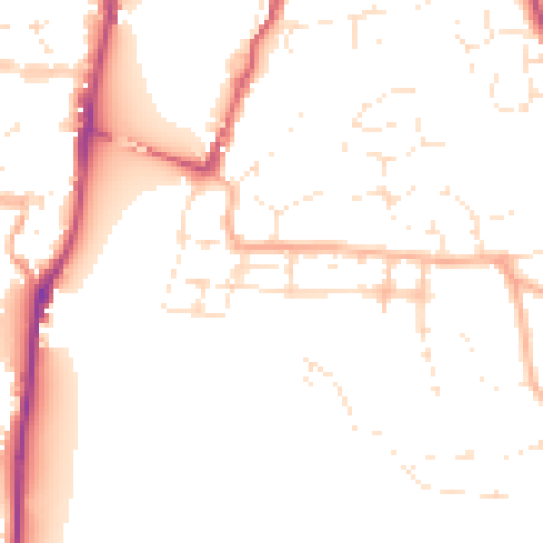 Daytime road noise heatmap for EX39 4ER