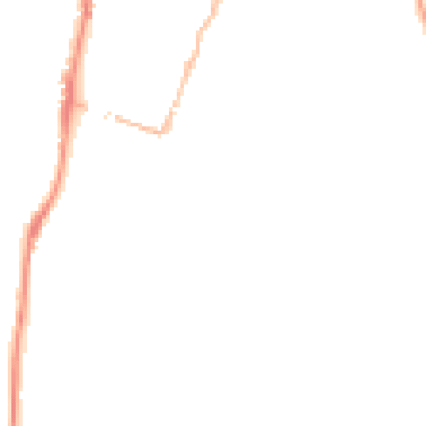 Night-time road noise heatmap for EX39 4ER