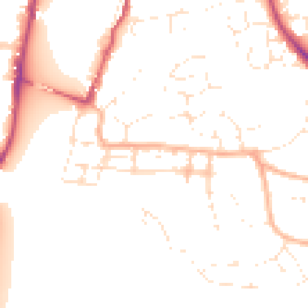 Daytime road noise heatmap for EX39 4FJ