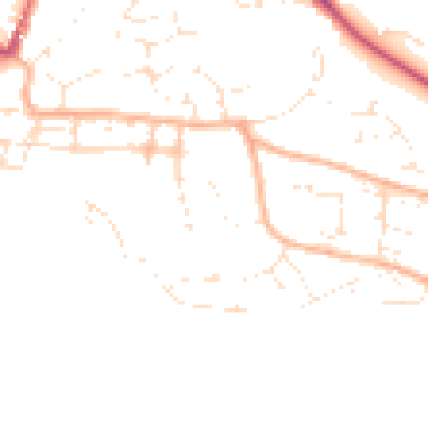 Daytime road noise heatmap for EX39 4HA