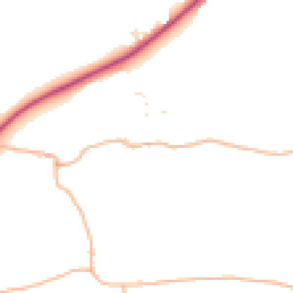 Daytime road noise heatmap for EX39 4LX