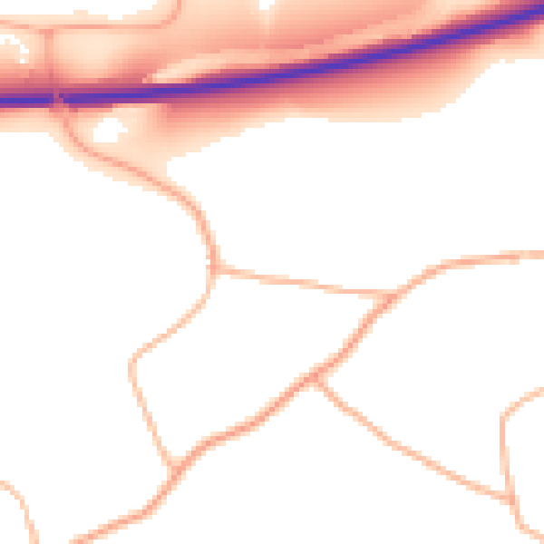 Daytime road noise heatmap for EX39 4NX