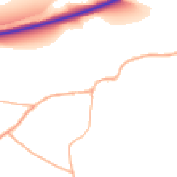Daytime road noise heatmap for EX39 4PA