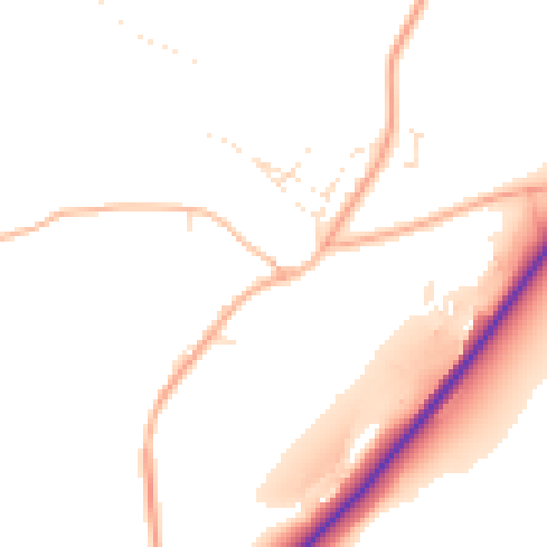 Daytime road noise heatmap for EX39 5AR