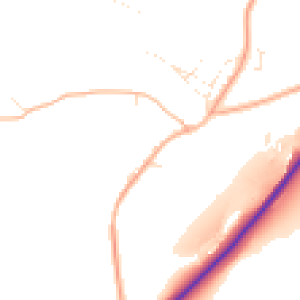 Daytime road noise heatmap for EX39 5AS