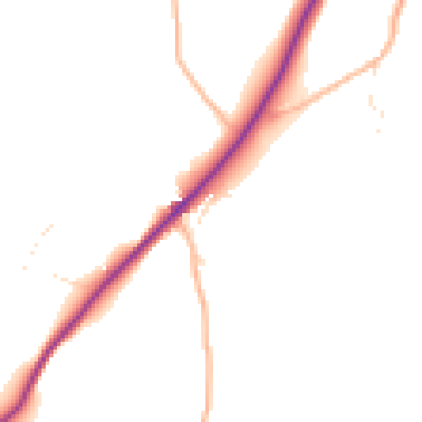 Daytime road noise heatmap for EX39 5AW