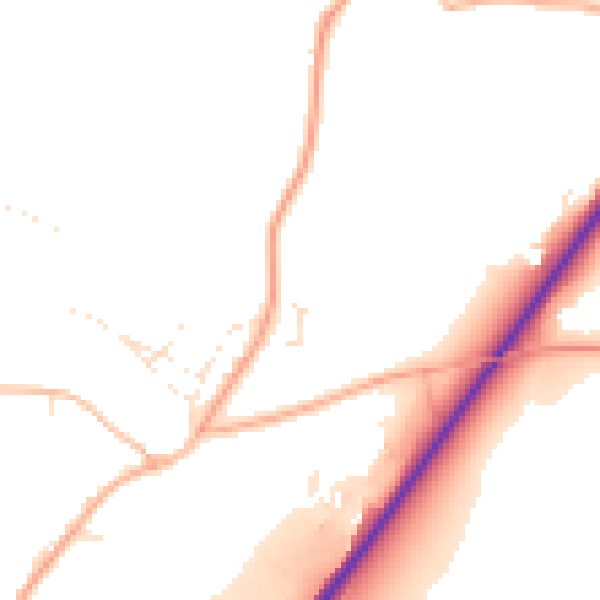 Daytime road noise heatmap for EX39 5BB