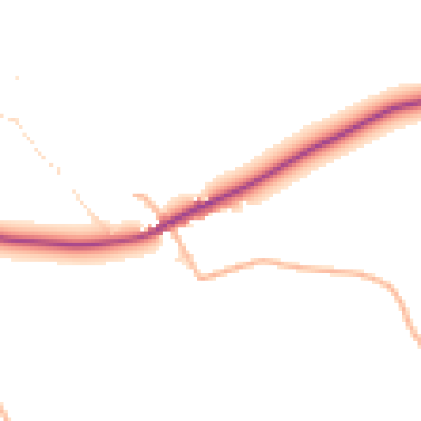 Daytime road noise heatmap for EX39 5DG
