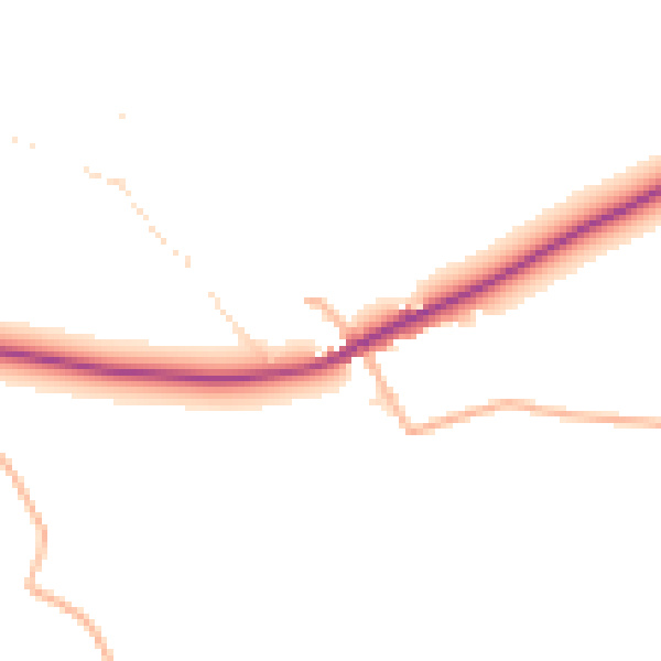 Daytime road noise heatmap for EX39 5DH