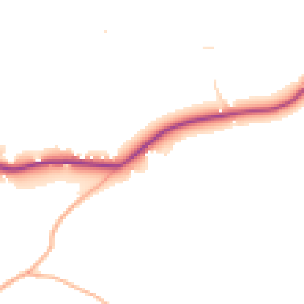 Daytime road noise heatmap for EX39 5DN