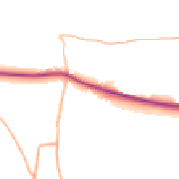 Daytime road noise heatmap for EX39 5DP