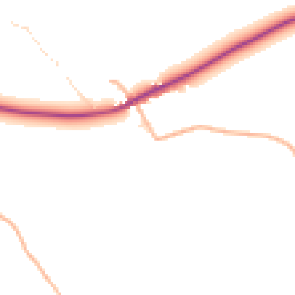 Daytime road noise heatmap for EX39 5DQ