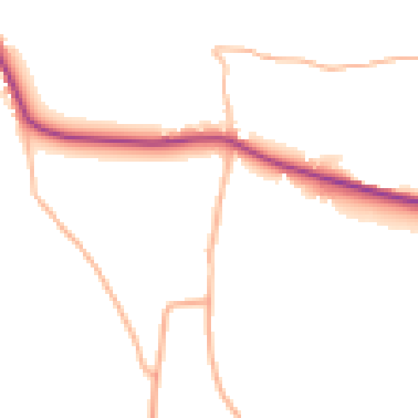 Daytime road noise heatmap for EX39 5DR