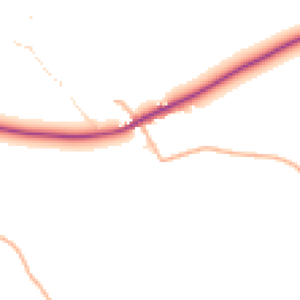 Daytime road noise heatmap for EX39 5EB